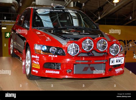 Mitsubishi Lancer Evo rally car, Autosport show 2006 Stock Photo - Alamy