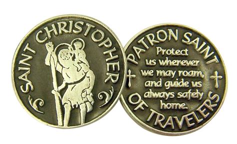 Patron of Travelers Saint Christopher Devotional Prayer Coin - Other