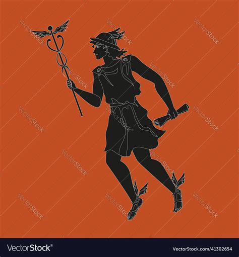 Hermes mercury greek or roman god of trade Vector Image