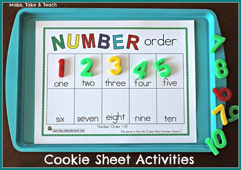 Cookie Sheet Activities Pre K- K Bundle- Early Literacy and Numeracy Activities - Make Take & Teach