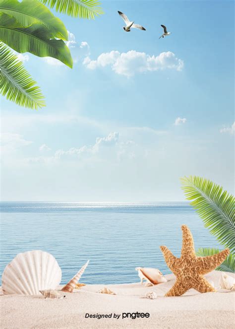 Summer Beach Background With Fresh Style Wallpaper Image For Free ...