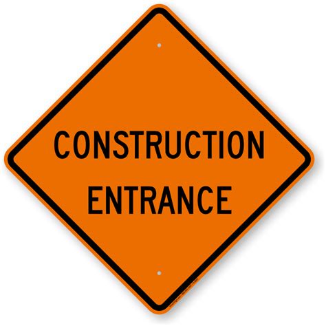 Construction Entrance Signs - Free PDF Downloads from MySafetySign