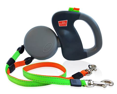 Wigzi Dual Reflective Retractable Dog Leash | KeepDoggieSafe.com – Keep Doggie Safe