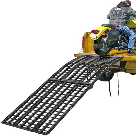 8' Motorcycle Ramp - Black Widow 4 Beam Folding Ramp | Discount Ramps