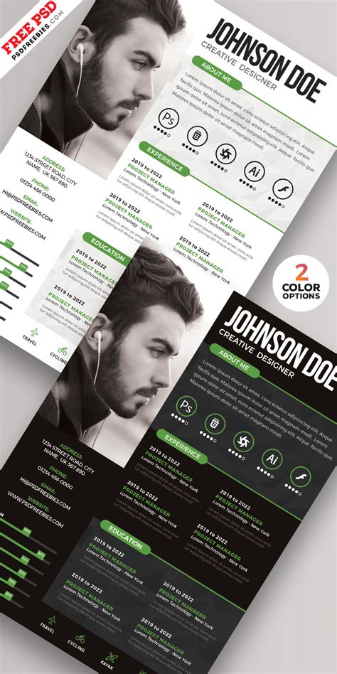 PSD Creative Resume Design Templates | PSDFreebies.com