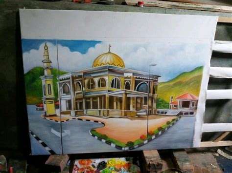 Jual lukisan masjid dekoratif di Lapak JS Artwork | Bukalapak