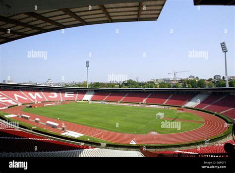 General view of the red star stadium in belgrade hi-res stock ...