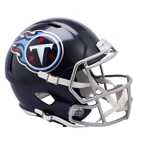 Tennessee Titans Authentic Full Size Speed Helmet - Satin Navy Metalli — Game Day Treasures