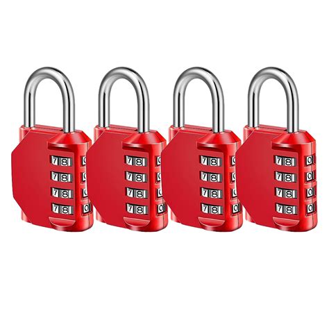 Combination Lock, 4 Digit Combination Padlock for School Gym Sports Locker, Fence, Toolbox, Case ...