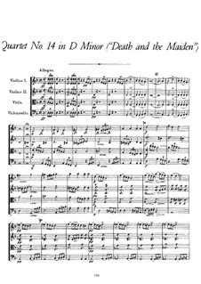 String Quartet No.14 in D Minor 'Death and the Maiden', D.810 by F ...