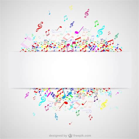 Free Vector | Colorful music notes background