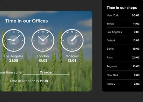 Best Clock Widget — embed analog/digital clock with timezones on website