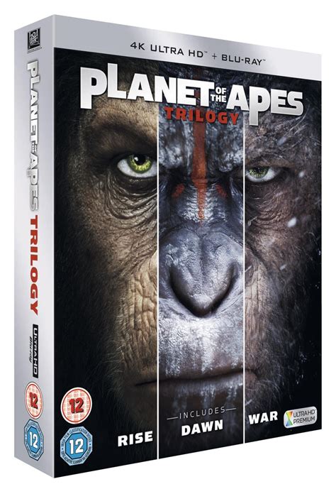 Planet of the Apes Trilogy | 4K Ultra HD Blu-ray | Free shipping over £20 | HMV Store