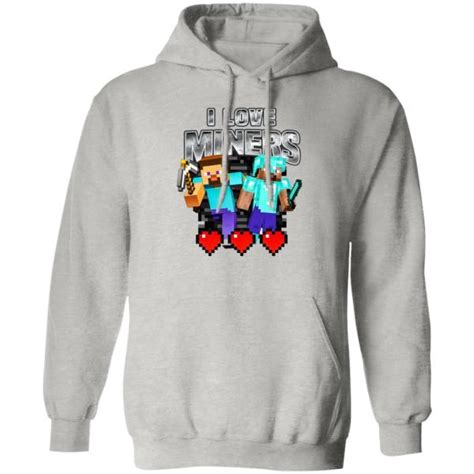 I Love Miners Minecraft Shirt | Teemoonley.com