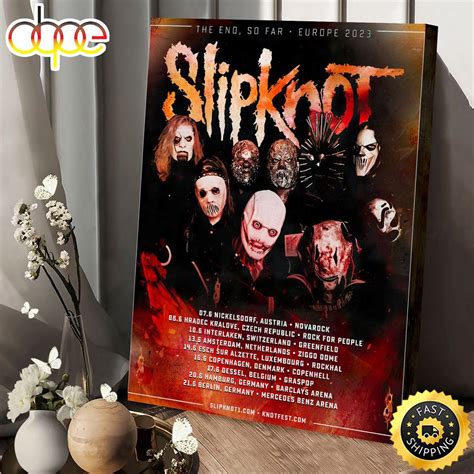 Slipknot Tour Dates 2022 – 2023 Poster Canvas | Slipknot tour, Canvas ...