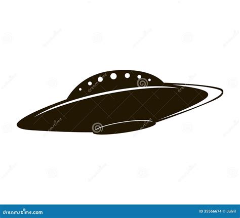 Flying Saucer On A White Background. Spaceship. Vector Linear Illustration. Spaceship In Doodle ...