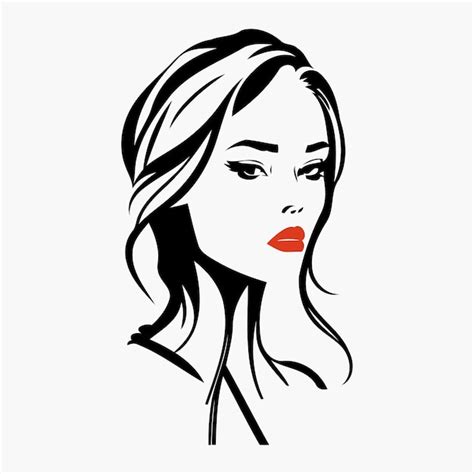 Premium Vector | Fashion women red lipstick simple illustration