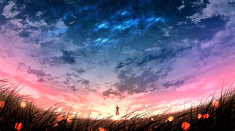 Anime, Sky, Scenery, Sunrise, 4K, #4.2371 Wallpaper