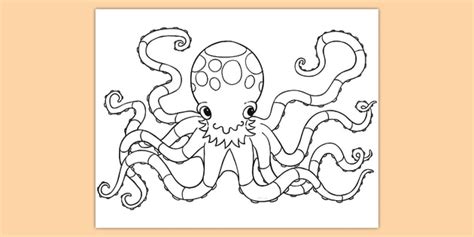 FREE Octopus Coloring Sheet (Teacher-Made)