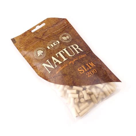 NATUR Slim Filter, biodegradable cigarette filters, 6 mm diameter, 20 ...