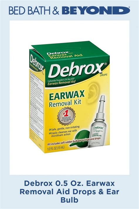 Debrox 0.5 Oz. Earwax Removal Aid Drops & Ear Bulb #NaturalRemediesForHairLoss | Ear wax, Oil ...