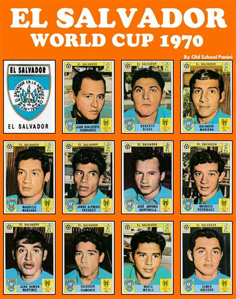 El Salvador team stickers for the 1970 World Cup Finals. | World cup, 1970 world cup, World cup ...