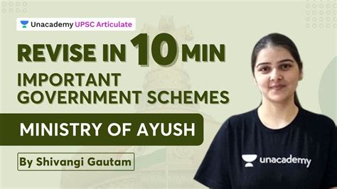 Revise in 10 min | Important Government Schemes for UPSC - Ministry of AYUSH | By Shivangi ...