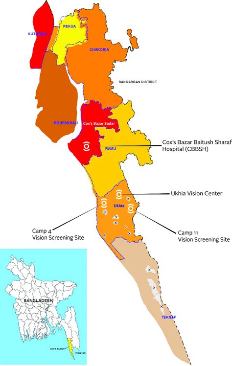 Bangladesh Cox Bazar Map - Vally Isahella