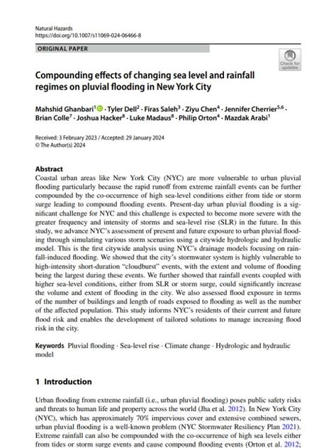 Compounding effects of changing sea level and rainfall regimes on ...