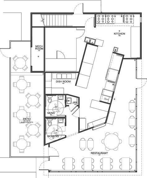 Stunning Modern Style Floor Plan Commercial Kitchen Design - Viahouse.Com