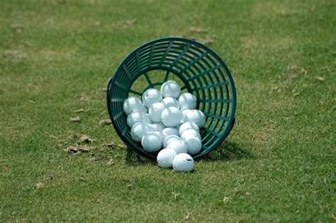 Golf Balls At Driving Range Free Stock Photo - Public Domain Pictures