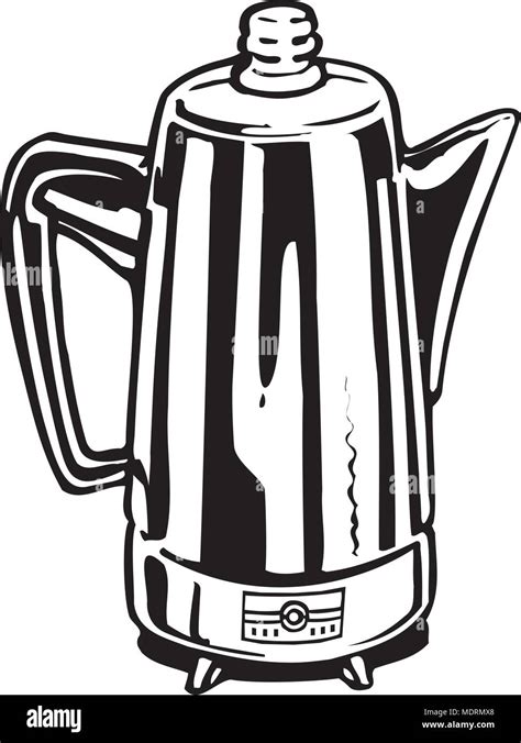 Coffee Percolator - Retro Clipart Illustration Stock Vector Image & Art - Alamy