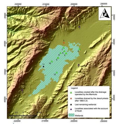 Map showing the predictive model of the wetlands boundaries and the... | Download Scientific Diagram