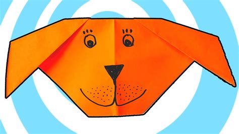 Origami Dog Face 🐶 Easy Tutorials for Kids - YouTube