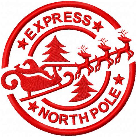 Stamp Express north pole embroidery design | Embroideres studio