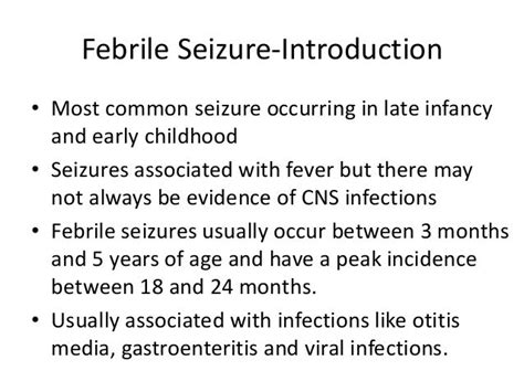 Management of Febrile seizures