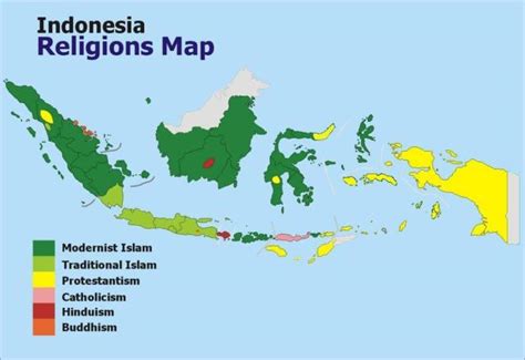 Map of Indonesian Religions - Maps on the Web