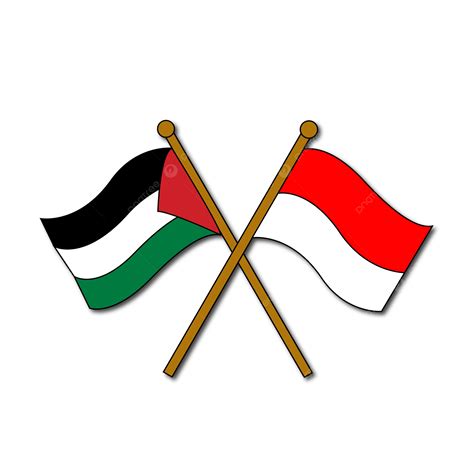 Desain Gambar Bendera Persahabatan Antara Indonesia Dan Palestina Vektor, Bahasa Indonesia ...