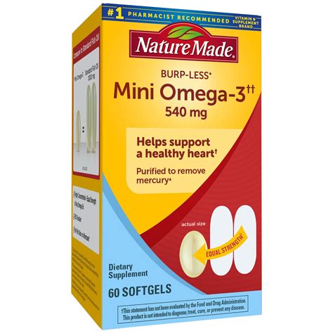 Nature Made Super Omega-3 Full Strength Minis Softgels - Shop Diet & Fitness at H-E-B