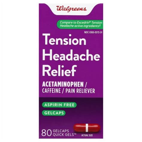 Walgreens Tension Headache Relief Gelcaps, 80 ct - Ralphs