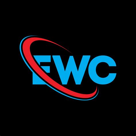 logotipo de ewc. carta ewc. diseño del logotipo de la letra ewc. logotipo de iniciales ewc ...