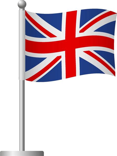 United Kingdom flag on pole icon 8720144 Vector Art at Vecteezy