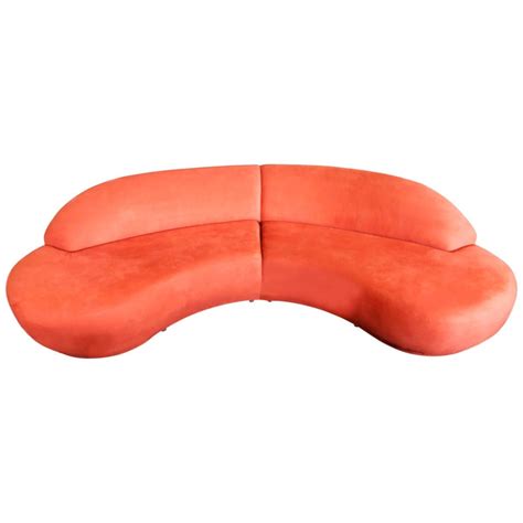 Semi Circular Curved 1970s Sectional Sofa by Milo Baughman at 1stDibs