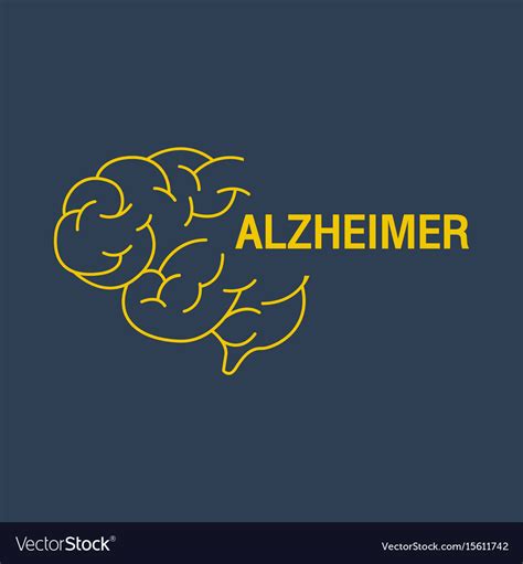 Alzheimer logo icon design Royalty Free Vector Image