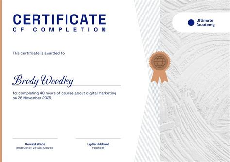 Certificate of Completion | Free Certificate Template - Piktochart