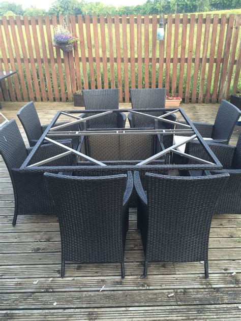 Homebase/Argos Bali 8 Seater Rattan Effect Patio Furniture Set - Brown | in Milngavie, Glasgow ...