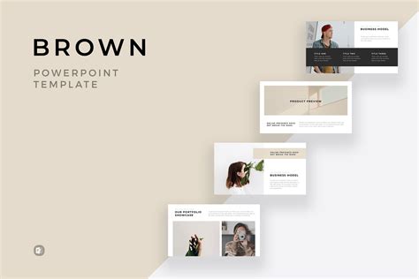 Brown Minimal PowerPoint Template | Presentation Templates ~ Creative Market