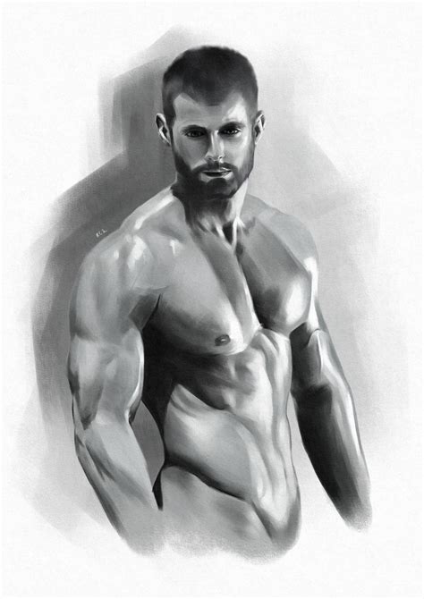 ArtStation - Muscle male physique in monotone