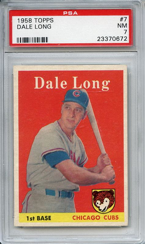 Lot Detail - 1958 Topps 7 Dale Long PSA NM 7