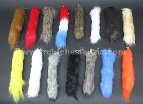 Imitation Fox Tail Keychains, Faux Fox Tail Keychains